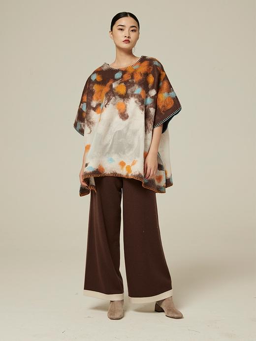 羊绒桑蚕丝手工毡斗篷 SJF94W327W 商品图0