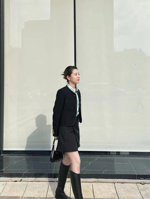 粗花呢镀金扣高腰外套 商品图3