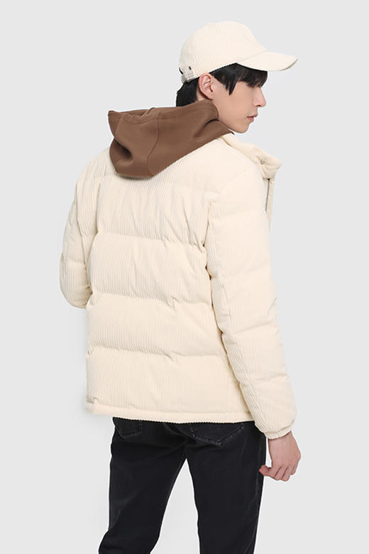 callisto米色聚酯纤维短款羽绒服 FRFED009Y 商品图3