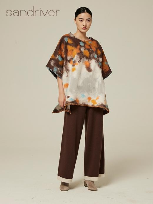 羊绒桑蚕丝手工毡斗篷 SJF94W327W 商品图1