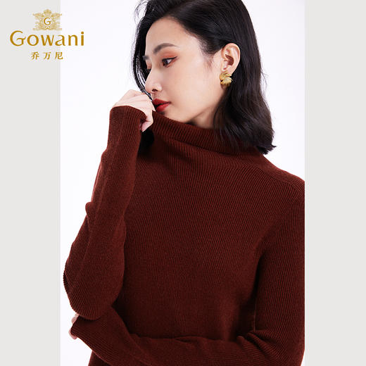 【100%绵羊毛】乔万尼羊毛衫秋冬新款法式修身高领内搭EF4M239 商品图1