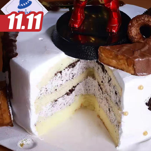 仅此一天秒杀【超级英雄钢铁侠】奥利奥鲜奶蛋糕，小时候圆他一个英雄梦、长大后还你一个顶天立地的男子汉！（福州） 商品图1