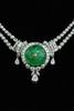 独角鹿西洋古董珠宝欧洲铂金镶嵌钻石哥伦比亚祖母绿公主型项链 商品缩略图2