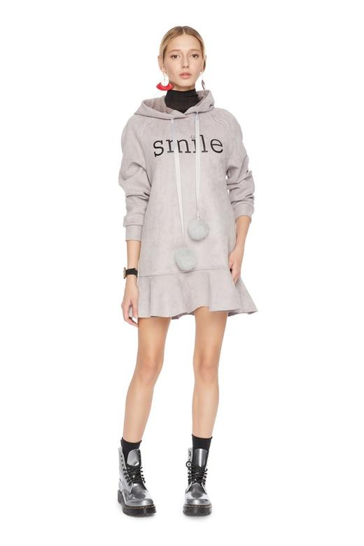 SUMMER & SAGE 荷叶摆连帽连衣裙 5062 商品图0