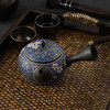 日本进口常滑烧青粒樱手绘唐草朱泥茶壶茶具家用高档轻奢泡茶壶 商品缩略图2