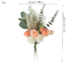 咋咔仿真花TMZ96458把束巴西玫瑰夕阳拼小号招财球白拼十叉尤加利 商品缩略图0
