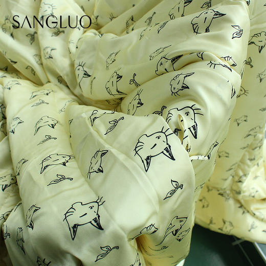 桑蚕丝亲肤儿童薄被SANGLUO桑罗春夏被轻奢丝滑床上用品夏凉被 商品图4