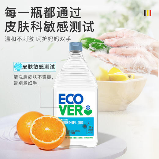 Ecover比利时原装进口天然植物配方环保洗洁精，加倍浓缩，1瓶抵19瓶，安全到可以喝的洗洁精 商品图1