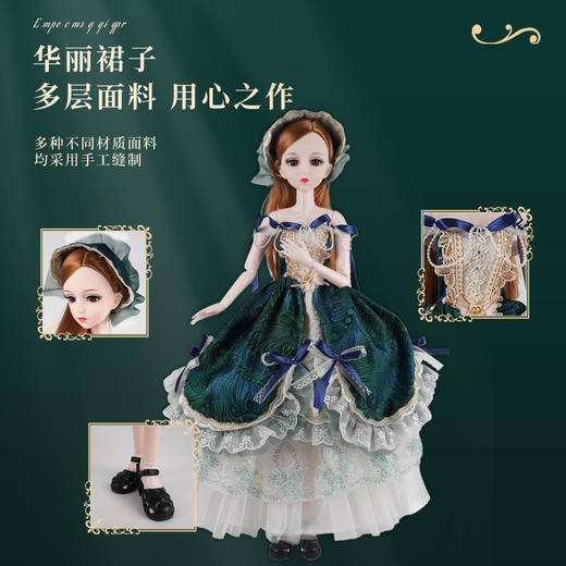 【手绘妆容精致的娃娃】雅蓓诗公主娃娃新款套装 超大仿真精致60cm 女孩生日礼物玩具 商品图5