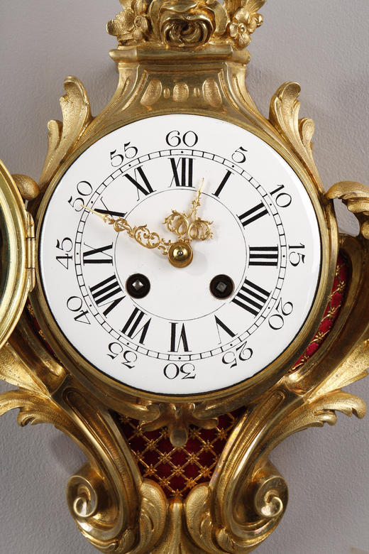 独角鹿西洋古董1880年代法国出品路易十五风格铜鎏金挂钟 商品图3