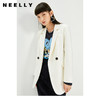 NEELLY纳俪2022年新款休闲白色西装外套女系带收腰气质外套职业装N22104W04561 商品缩略图0