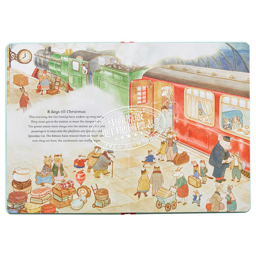 【中商原版】Cat Family Christmas An Advent Lift the Flap Book  with over 140 flaps 猫猫家族的节庆假期 英文儿童绘本 商品图5