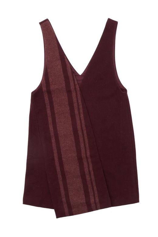 LILY 不对称条纹背带裙 5040 商品图4