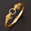 独角鹿西洋古董珠宝首饰20世纪初期18k金双羊头手镯 商品缩略图0