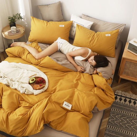 床上用品四件套单被套简约学生三件套宿舍上下铺纯色被罩床单套件exo6 商品图5