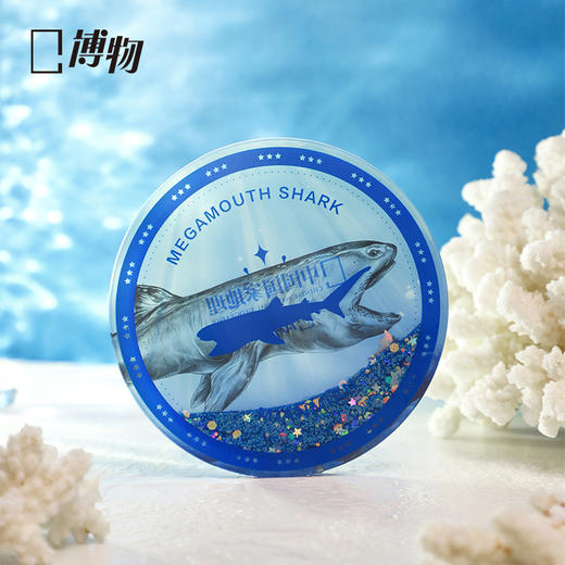 博物巨口鲨夜光流沙杯垫 商品图0