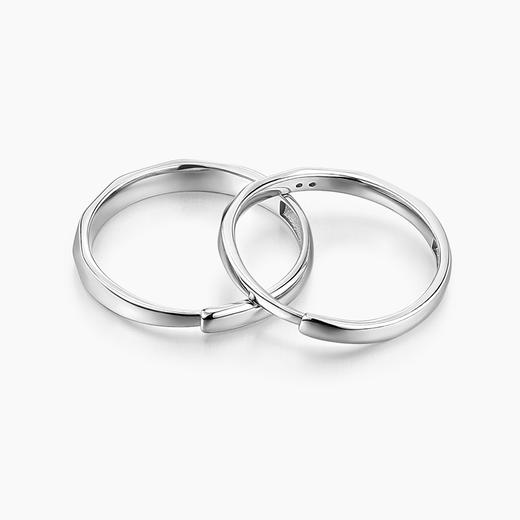 卡蒂罗菱爱情侣对戒一对纯银款戒指小众设计款2022年新款送男女友 商品图2