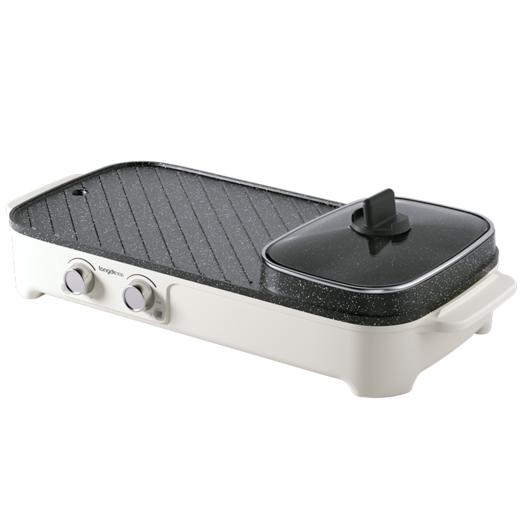 龙的（londge）涮烤一体电烤盘 多功能烧烤盘独立分区控温家用电烤盘火锅LD-KK180A 商品图5