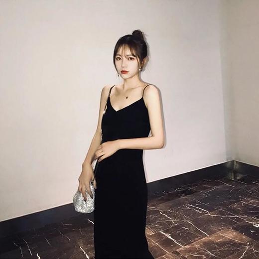 夜店蹦迪性感修身吊带长裙女无袖韩版开叉连衣裙春夏新款打底裙子 商品图6