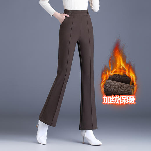 简约拼接修身时尚加绒通勤气质优雅微喇裤MYX-YBS-28127-L 商品图2