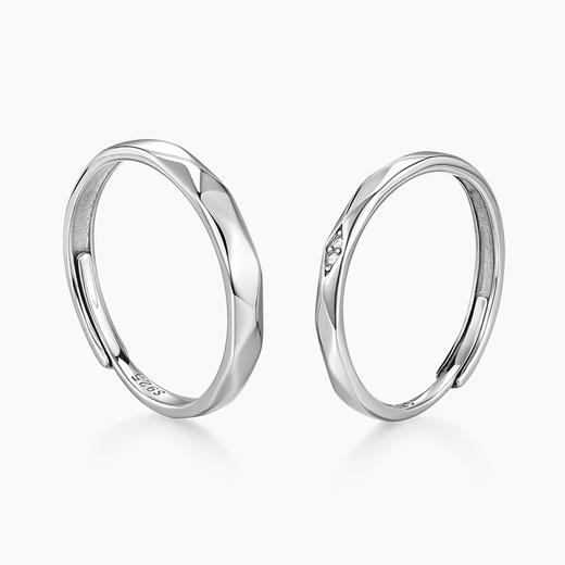 卡蒂罗菱爱情侣对戒一对纯银款戒指小众设计款2022年新款送男女友 商品图4