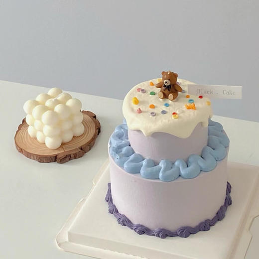 6寸+4寸 | ins小熊蜡烛 | 小双层蛋糕 商品图0