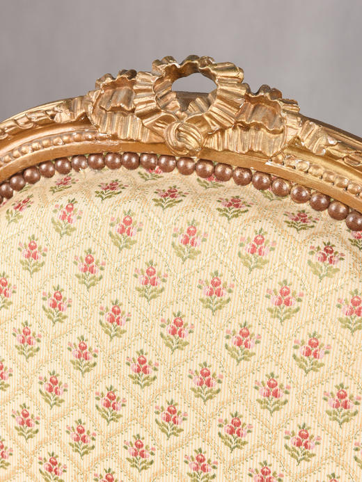 国内现货独角鹿西洋古董家具19世纪末期法国鎏金实木雕花扶手椅 商品图4