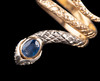 独角鹿西洋古董珠宝首饰20世纪欧洲出品18k金蓝色宝石蛇形戒指 商品缩略图4