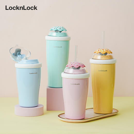 乐扣乐扣（LOCK&LOCK）泡泡保温杯吸管咖啡杯316不锈钢LHC3301 商品图0