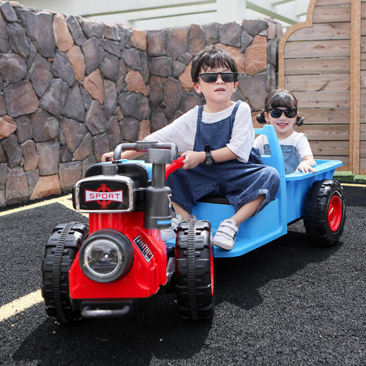 贝多奇 儿童拖拉机玩具车可坐人儿童电动车四轮电动汽车 BDQ 商品图1