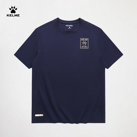 卡尔美简约休闲短袖夏圆领套头体恤户外透气上衣 商品图3