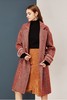 OECE 红色复古人字纹翻领大衣 10230 商品缩略图0