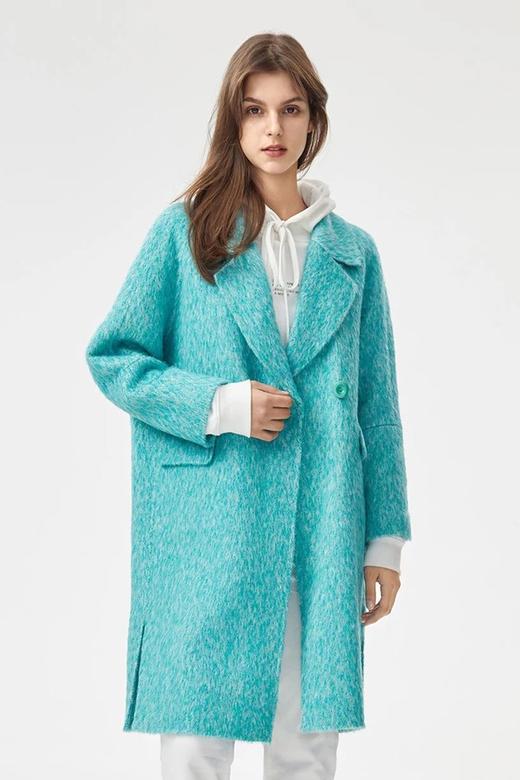 Eifini伊芙丽 蓝色双面羊绒羊驼毛大衣外套 10160 商品图0