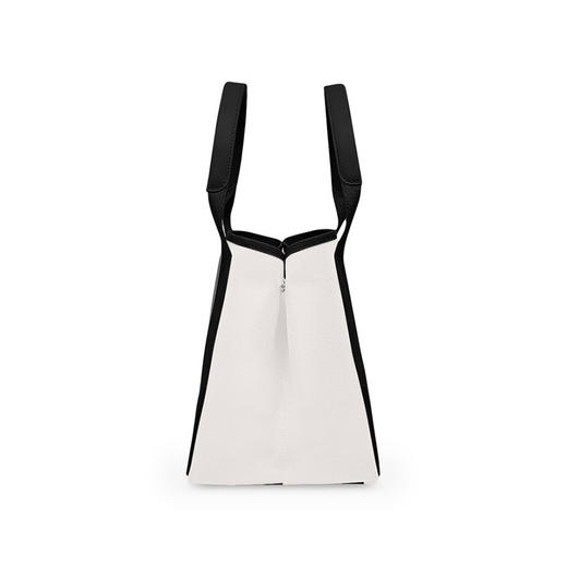 BALENCIAGA 巴黎世家 女士浅米色棉质帆布和黑色小牛皮海军蓝提挎包 混色 390346 2HH3N 9260 商品图1