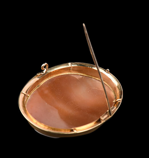 国内现货独角鹿西洋古董珠宝首饰14k金镶嵌全场景贝雕卡梅奥胸针 商品图4