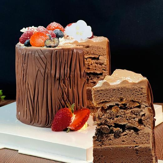 巧克力榛子树桩生日蛋糕 | 烤爱 商品图1