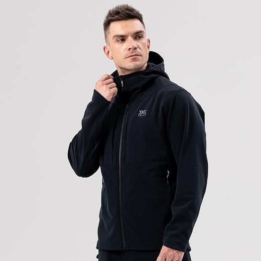 X-BIONIC 旷野加绒保暖软壳衣 男子户外防风防泼水连帽外套 22870 商品图1