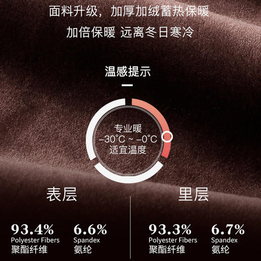 「数款配色！俞兆林保暖套装」俞兆林阳离子加绒加厚保暖内衣套装 柔细绒修身圆领保暖衣 商品图2