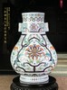 斗彩描金勾莲纹双贯耳瓶 商品缩略图0