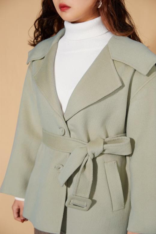 amadella 灰绿短款羊毛双面呢大衣 10127 商品图4