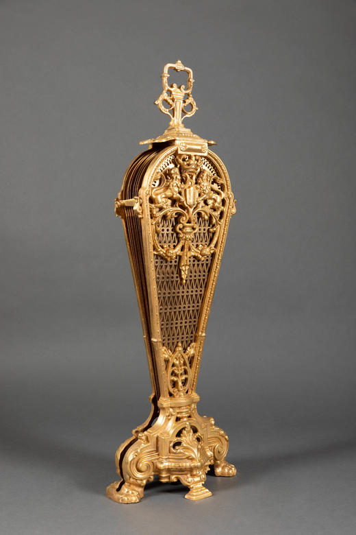 独角鹿西洋古董拿破仑三世时期法国铜鎏金壁炉挡摆件壁炉屏风 商品图3