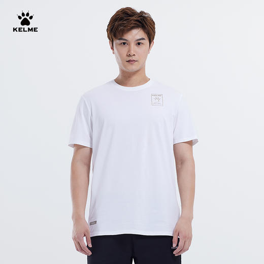 卡尔美简约休闲短袖夏圆领套头体恤户外透气上衣 商品图1