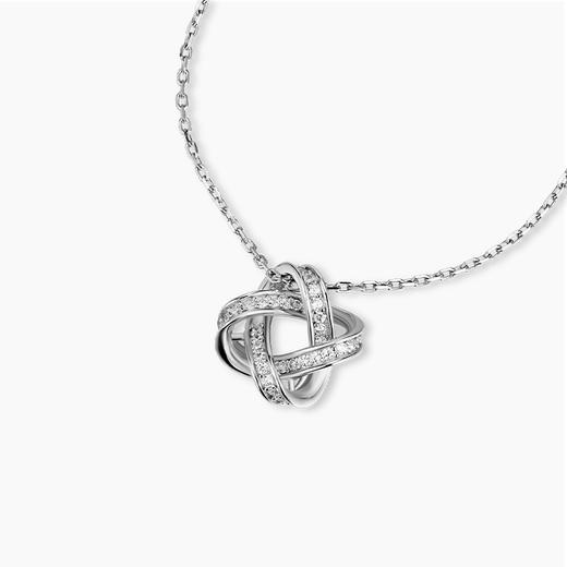 卡蒂罗结缘项链女纯银轻奢小众设计款2022年新款毛衣链生日礼物 商品图4