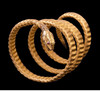独角鹿西洋古董首饰珠宝19世纪后半期欧洲18K黄金编织灵蛇形手镯 商品缩略图2