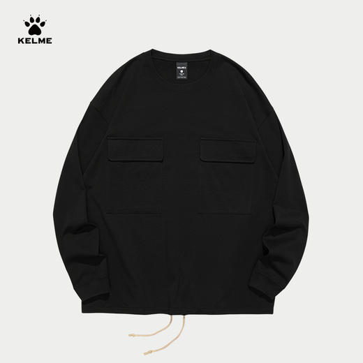 卡尔美卫衣男2022夏款运动套头衫简约宽松休闲纯棉长袖男装 商品图2