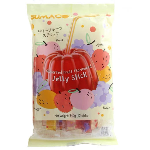 马来西亚进口零食sumaco素玛哥综合水果味条形果冻冰沙布丁可吸 商品图2