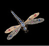 独角鹿西洋古董黄金底纯银镶嵌蓝宝石红宝石钻石颤动式蜻蜓胸针 商品缩略图3