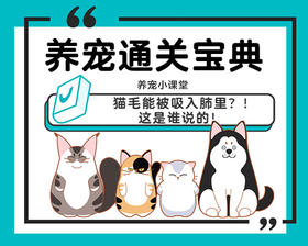 猫毛能被吸入肺里？！这是谁说的！