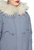 ELLA JADE 灰蓝色毛领连帽羽绒服 8452 商品缩略图3