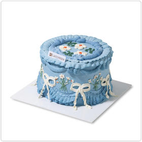 蓝色复古小雏菊